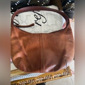 2002 Coach Ergo Whiskey Brown Leather Hobo Bag D2K-9226
